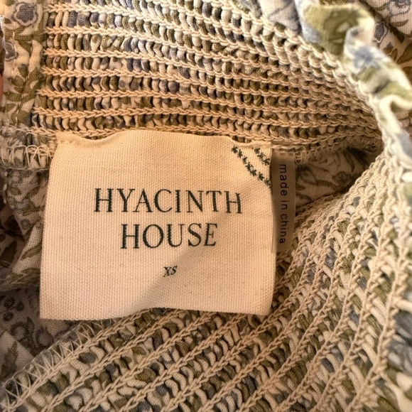 Tuckernuck Hyacinth House Modoc Top Sage Green Floral Long Sleeve Blouse size XS - Picture 5 of 5